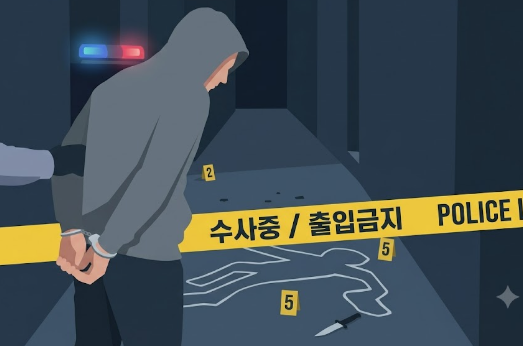 아파트 현관 앞 떨어진 혈흔이... 아내 살해하고 도주한 70대 남성